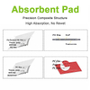 Tampon absorbant rouge pour barquettes de myrtilles et emballages de petits fruits