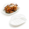 Envase de pollo asado al por mayor con tapa antivaho cristalina
