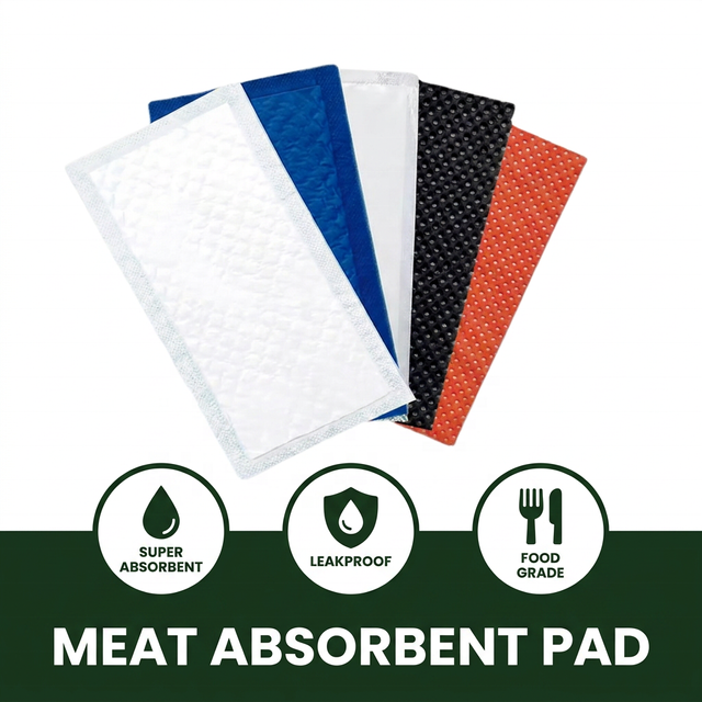 Almohadilla absorbente para envases de mariscos para bandejas de pl&aacute;stico | Almohadilla de remojo de alimentos con bloqueo de humedad PP + PE